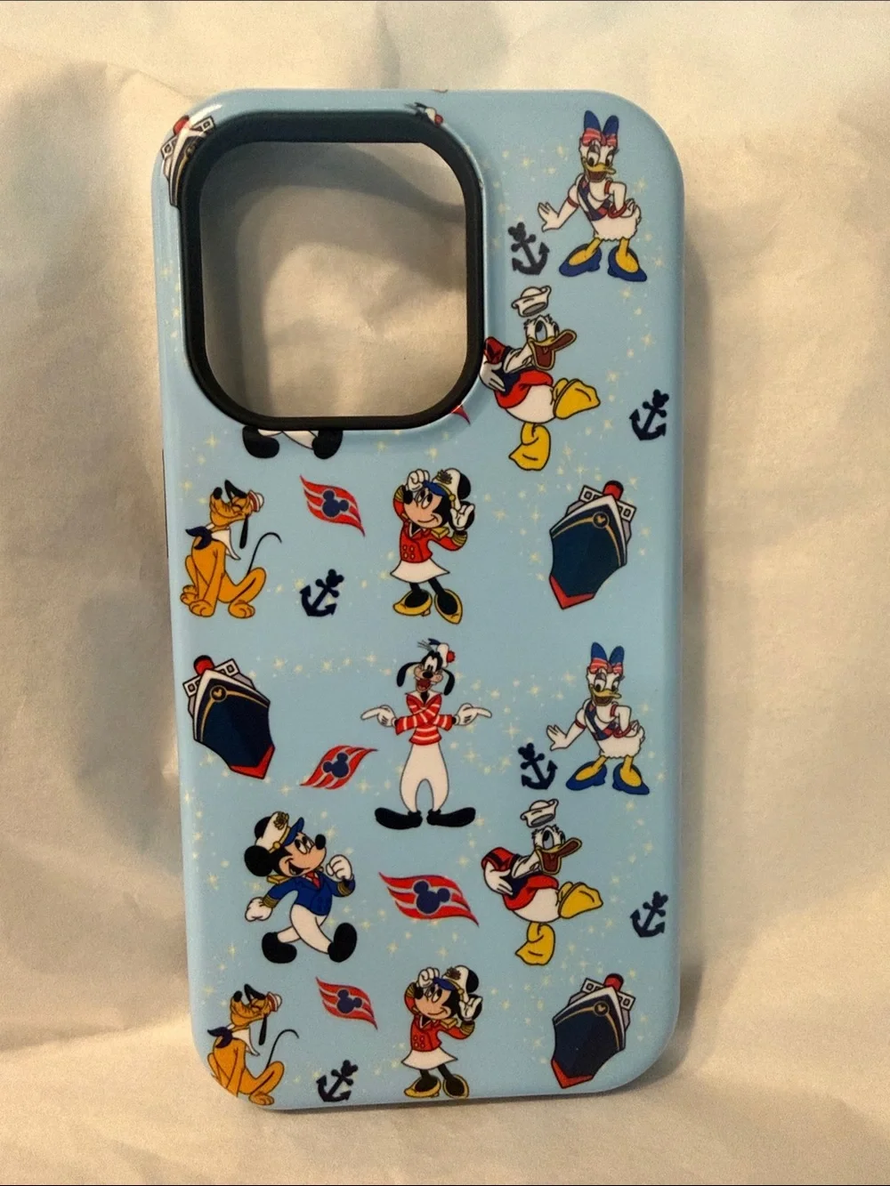 Disney cruise Light Blue iPhone 14 Pro MagSafe Case with Mickey & Friends